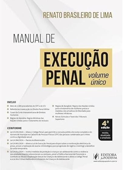 Imagem de Manual de Execução Penal - Volume Único