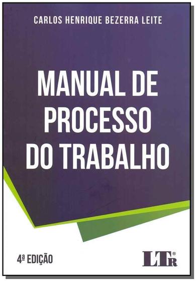 Imagem de Manual de Processo do Trabalho - 04Ed/19 - LTR EDITORA                                       