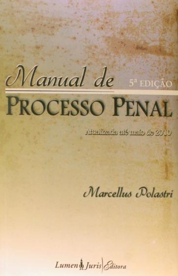 Imagem de Manual de Processo Penal - Lumen Juris