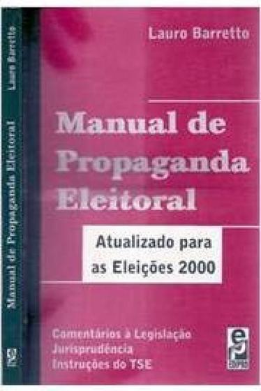 Imagem de Manual de propaganda eleitoral eleicoes 2000