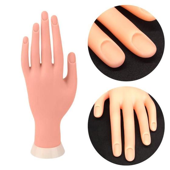 Imagem de Mão De Treino Manicure Unhas De Gel Acrigel Fibra Porcelana