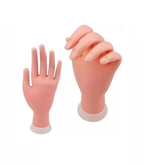 Imagem de Mão Para Treino Silicone Dedo Flexível Manicure