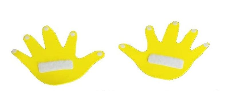 Imagem de Mãos Em Eva Com Fecho Contato Com 6 Pares para uso Escolar Crianças aprender a Contar