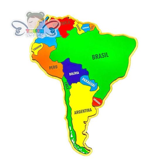Mapa da América do Sul Quebra-Cabeça, Educativo, Países e Capitais Menor preço em Mapa da América do Sul Quebra-Cabeça, Educativo, Países e Capitais