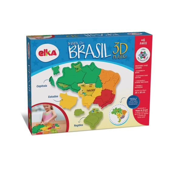 Imagem de Mapa do Brasil 3d Plástico - Elka