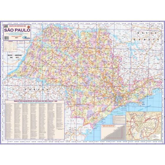 Mapa Escolar Estado de Sao Paulo - Multimapas - Mapas - Magazine Luiza