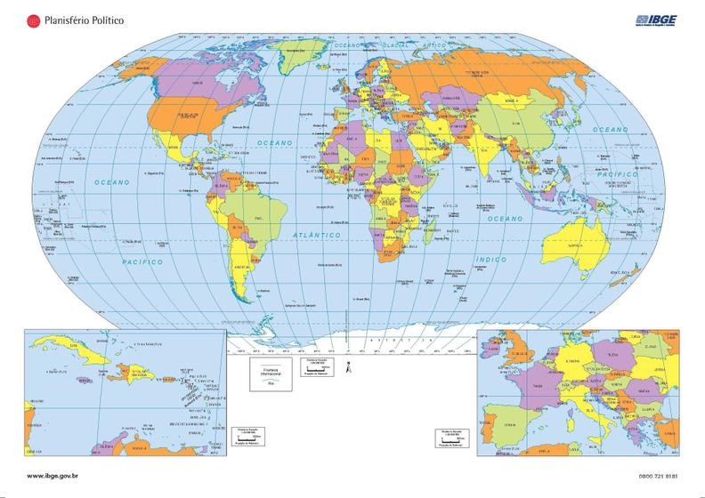 Imagem de Mapa Escolar Mundi Politico