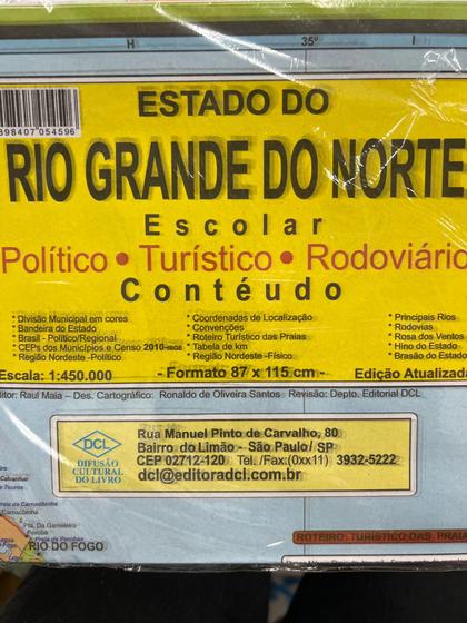 Imagem de Mapa Estado Rio Grande do Norte Politico-Turistico-Rodoviario