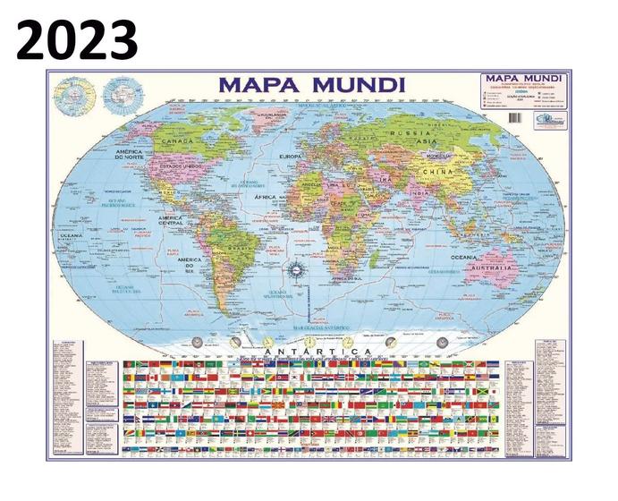 Mapa Mundi Atualizado Politico Escolar Spmix Mapas Magazine Luiza