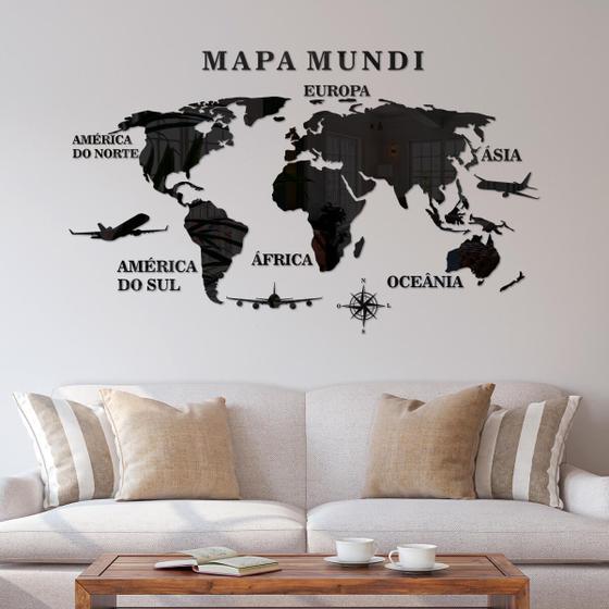Imagem de Mapa Mundi Espelhado Chumbo