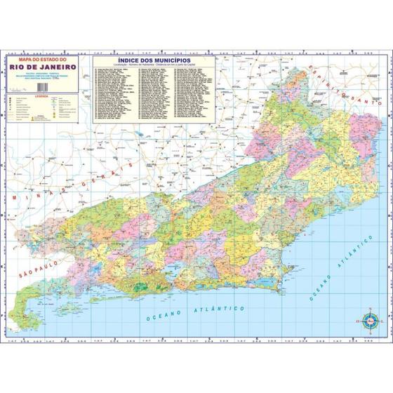 Mapa Rio 70 Mapa Periodico EST.DE Rio de Janeir - Multimapas - Mapas - Magazine Luiza