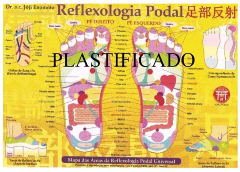 Imagem de Mapa Reflexologia Podal Massagem Universal Prof. Enomoto