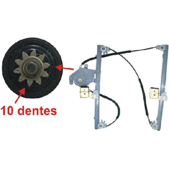 Imagem de Máq. do vidro Elétrica da pta. diant. - esq. S/motor Fix. Bosch 10 dentes - Santana e Quantum após 97