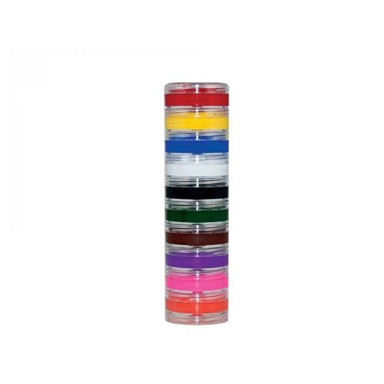 Imagem de Maquiagem artistica Color Make Kit com 10 potes de 4g cada