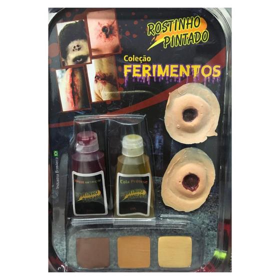 Maquiagem Halloween Fácil e Completo Machucado Falso - Fantasias Carol KTK Imagem de Maquiagem Halloween Fácil e Completo Machucado Falso