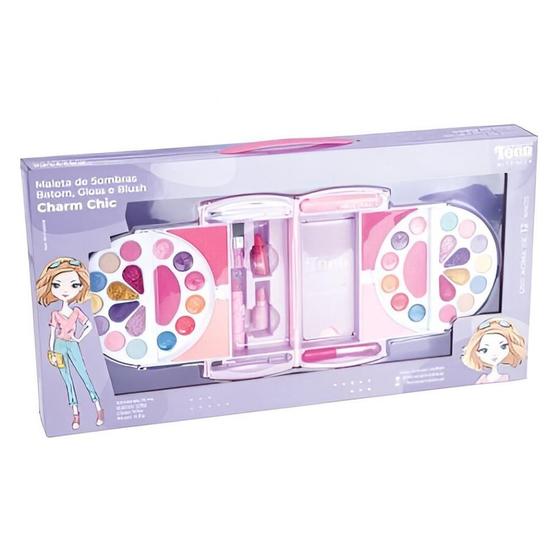 Imagem de Maquiagem Infantil Maleta De Sombras Gloss Charm Chic Fenzza