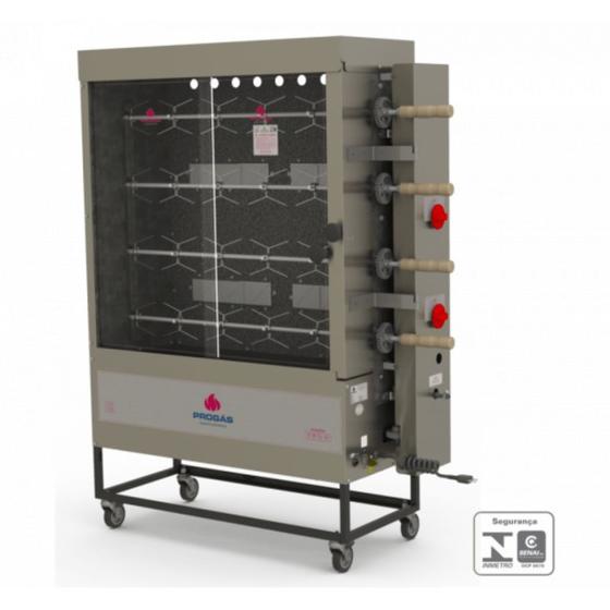 Máquina 20 Frangos Progás 4 Espetos A Gás Pr621 Imagem de Máquina 20 Frangos Progás 4 Espetos A Gás Pr621