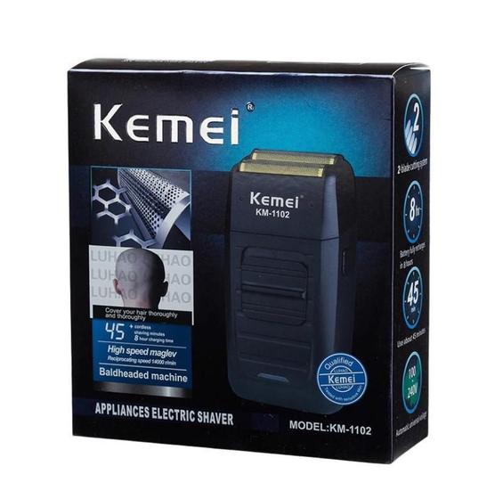 Imagem de Maquina Cortar Cabelo Barba Recarregável Bivolt Kemei Km-1102