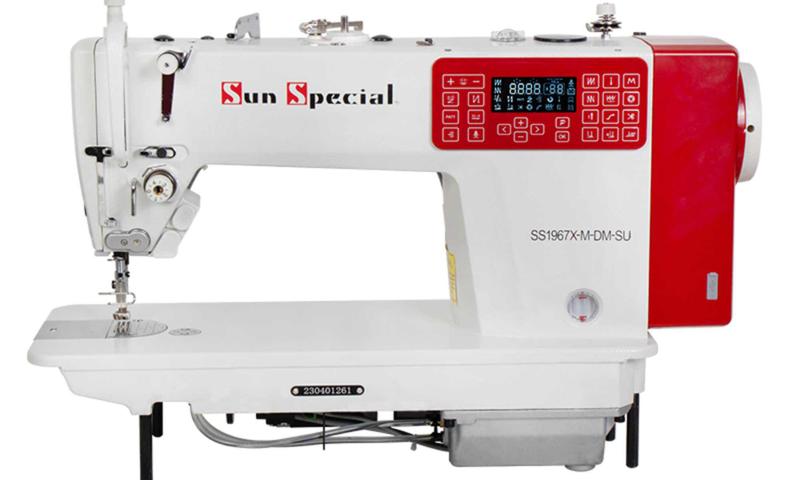 Imagem de Máquina Costura Industrial Reta Eletrônica Pontos Decorativos 220v SS1967X-M-DM-SU - Sun Special