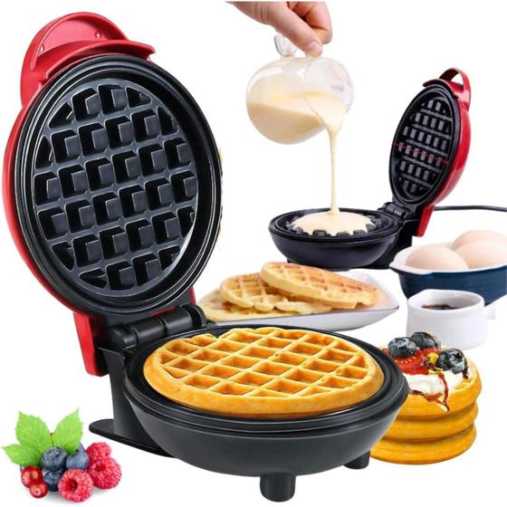 Imagem de Máquina Cozinha  Waffles110v 550W Fazer Waffle Café Da Manhã