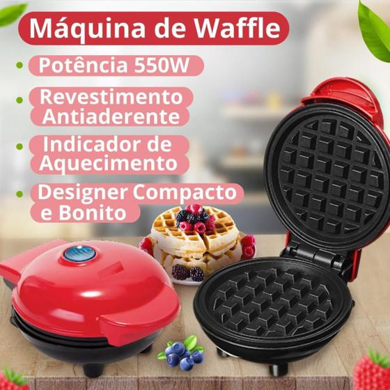 Imagem de Máquina Cozinha Waffles110V 550W Fer Waffle Café Da Manhã