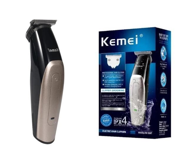 Imagem de Maquina de Acabamento Cabelo e Barba Profissional Kemei Alta precisão KM3207 Proteção IPX4