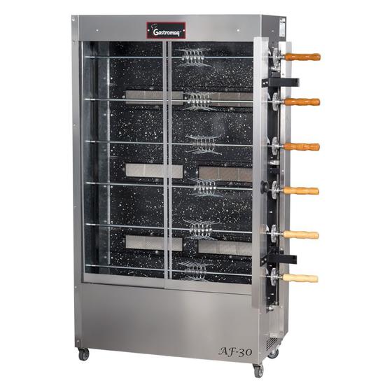 Máquina de Assar Frango 6 Espetos AF30 Gastromaq Menor preço em Máquina de Assar Frango 6 Espetos AF30 Gastromaq
