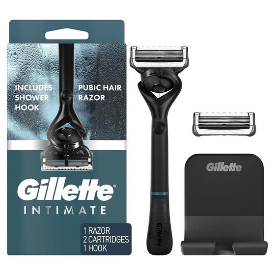 Imagem de Máquina de Barbear Gillette Intimate para Pelos Pubianos Masculinos - com 2 Recargas