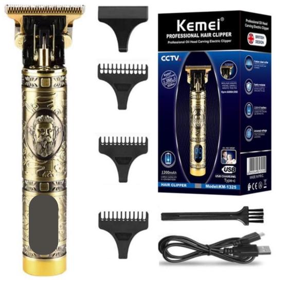 Máquina de Barbear Kemei KM Dourada, Design Premium - LIPPIN ...