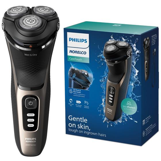 Imagem de Máquina de barbear Philips Norelco CareTouch S3242/90 recarregável