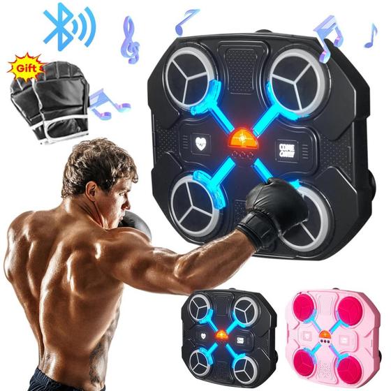 Imagem de Máquina De Boxe Musical Treino Luvas Bluetooth Recarregável