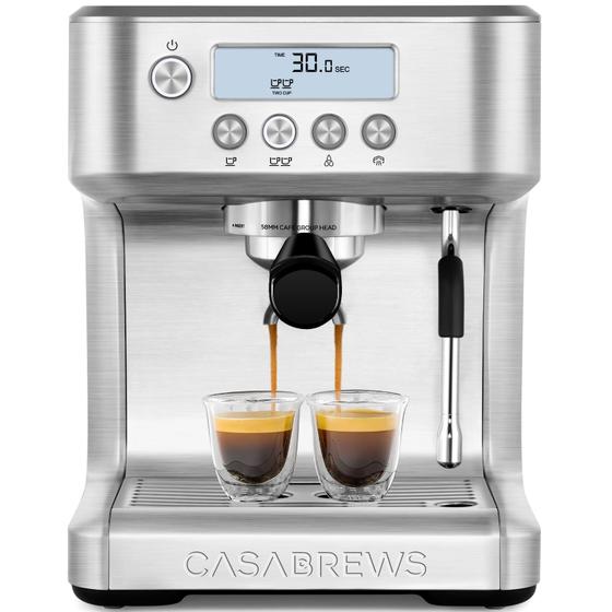 Imagem de Máquina de café expresso CASABREWS LCD com batedor de leite 1350W