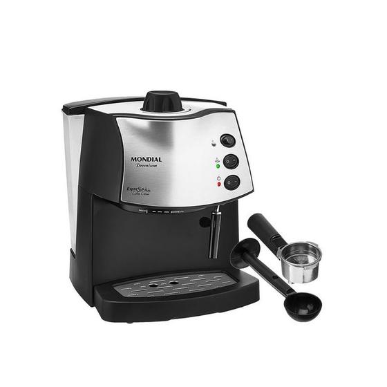 Imagem de Máquina de Café Expresso Mondial Coffee Cream Premium C-08 800W 220V - Preto/Prata