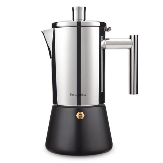 Imagem de Máquina de café expresso para fogão Easyworkz Diego em aço inoxidável 300mL