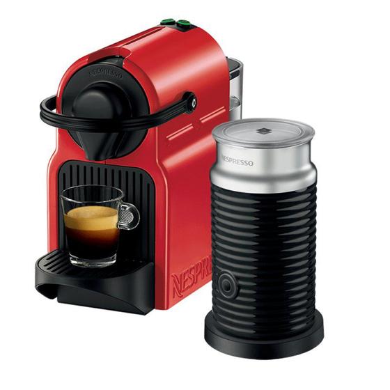 Imagem de Máquina de Café Nespresso Inissia 110V Vermelha com Aeroccino
