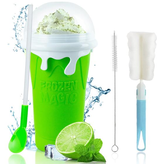 Imagem de Máquina de copos Slushy ROEDEER Large 500 ml verde silicone