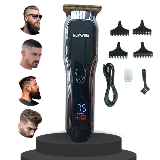 Máquina de Cortar Cabelo Acabamento e Barba Profissional Sem Fio 2 ...