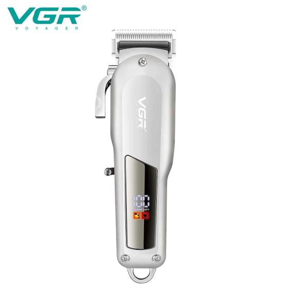 Imagem de Máquina de Cortar Cabelo Barba Profissional  VGR V-278 Sem Fio Com Display