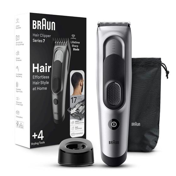 Imagem de Máquina de Cortar Cabelo Braun Series 7 7390 - 17 Comprimentos para Homens