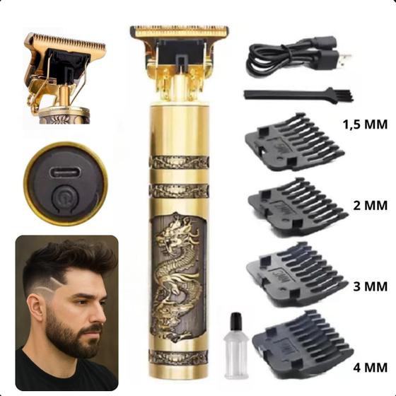 Imagem de Máquina de Cortar Cabelo e Barba  Para Cabelo e Barba, Premium, Recarregável, Sem Fio