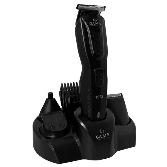 Imagem de Máquina de Cortar Cabelo Gama Italy Multi-Styler T923 Black Titanium Preto Bivolt