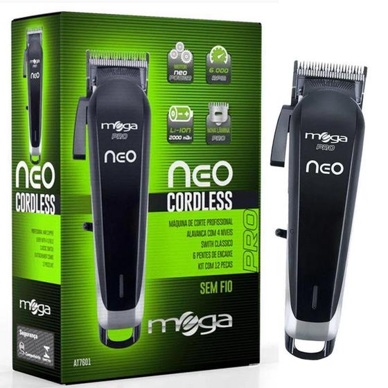 Imagem de Máquina de Cortar Cabelo Neo Cordless Mega Profissional Sem Fio