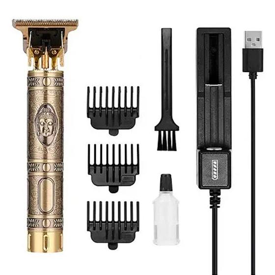 Imagem de Máquina de Cortar Cabelo Para Barba, Masculina, Elétrico, Profissional, T9, USB, Barbeador Sem Fio