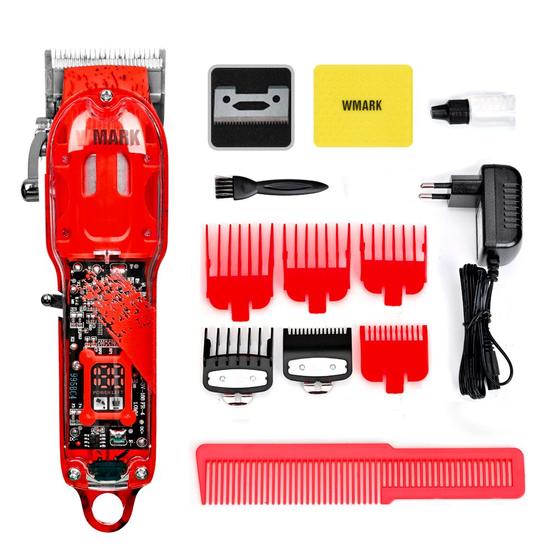 Máquina De Cortar Cabelo Profissional Sem Fio Elétrico Recarregável ...