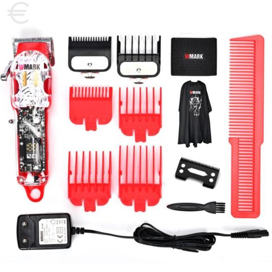 Imagem de Maquina De Cortar Cabelo Wmark Ng-409 Lamina Vazada Com Capa