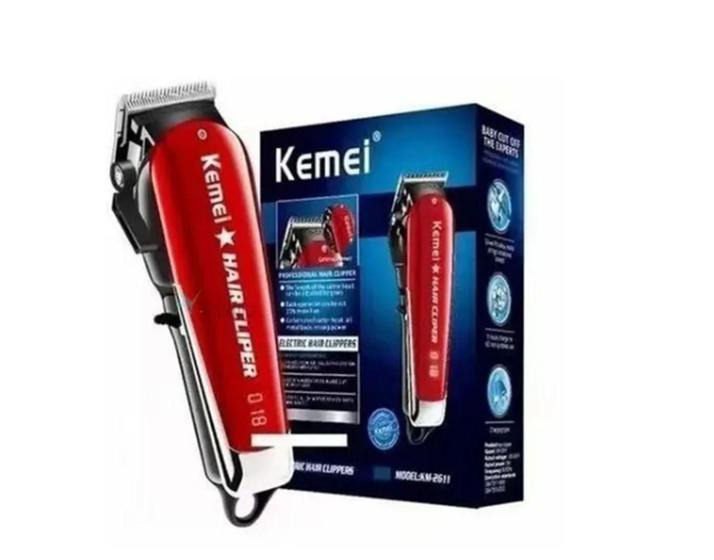 Maquina de Corte Cabelo e Barba Sem Fio Profissional Kemei KM-2611 Super Potente Menor preço em Maquina de Corte Cabelo e Barba Sem Fio Profissional Kemei KM-2611 Super Potente