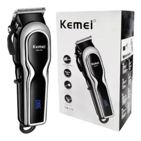 Imagem de Máquina De Corte Kemei-119 Sem Fio Display Led Premium