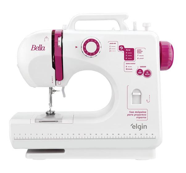 Máquina de Costura Elgin Bella 12 Pontos Portátil BL-1200 Bivolt com ...