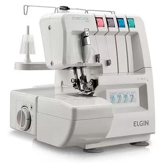 Imagem de Máquina de Costura Elgin Portátil Overlock 1000 127V Branca