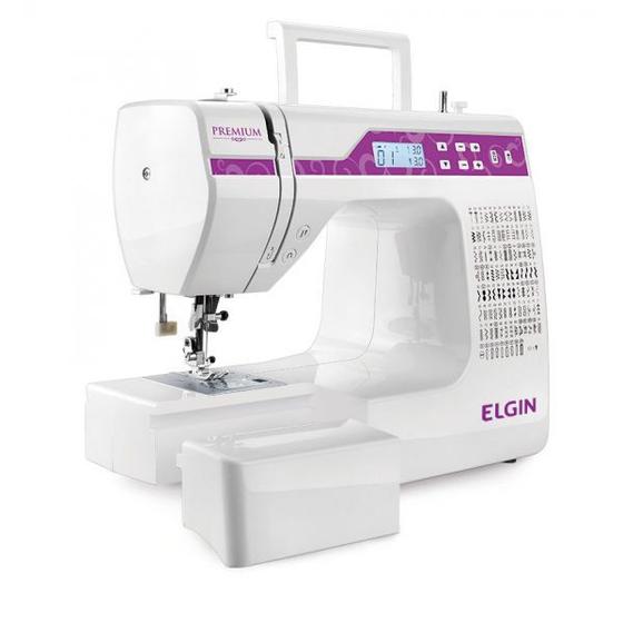Imagem de Máquina De Costura Elgin Premium Jx10000 Bivolt Branca/rosa